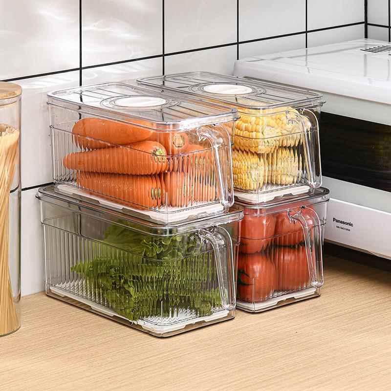 冰箱隔水板收纳盒食物蔬菜保鲜专用冷冻厨房备菜分装整理密封神器