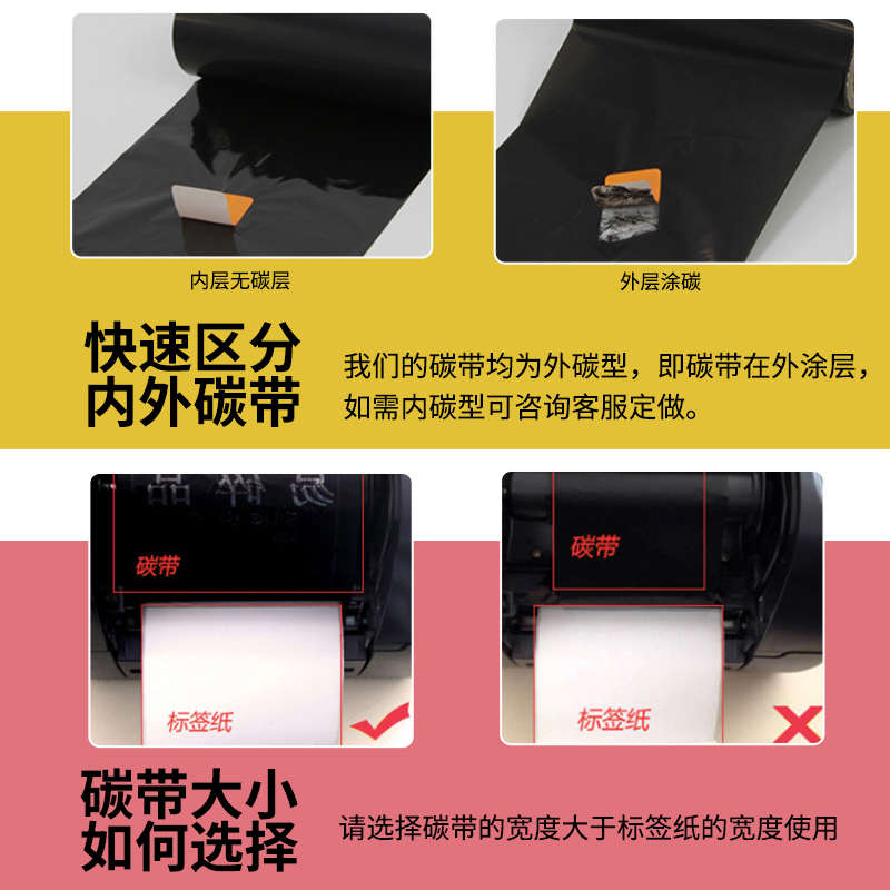 进口紫面全树脂基碳带50 60 70 80 90 110mm*300条码机色带刮不掉