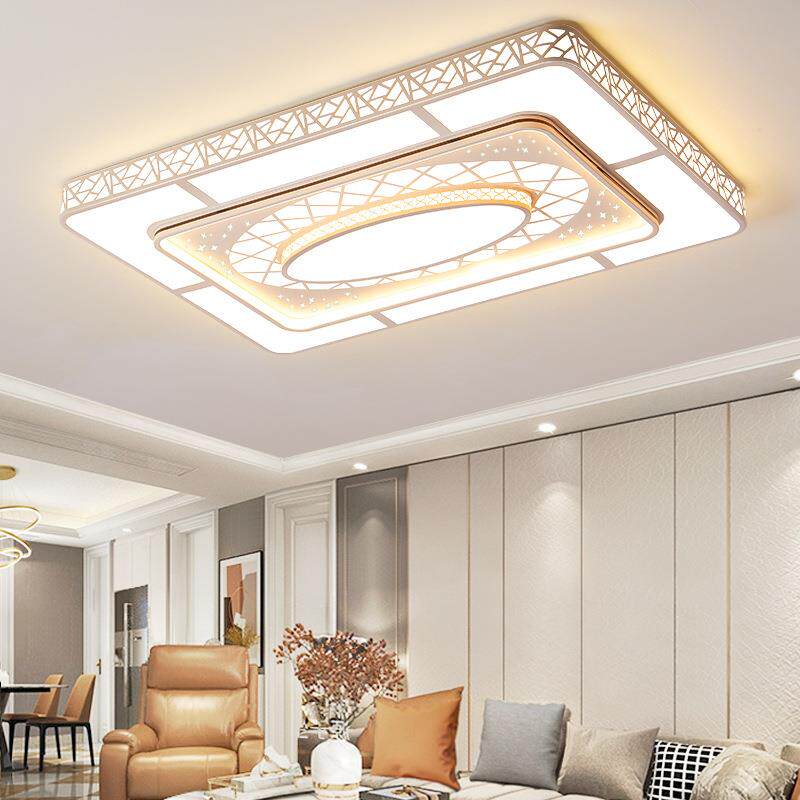 客厅灯2026年新款大厅主灯吊灯高端大气简约现代吸顶灯长方形灯具