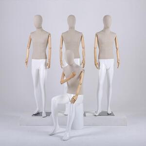 华美男全身模特道具衣架服装店橱窗实木活动手高档包布人台展示架