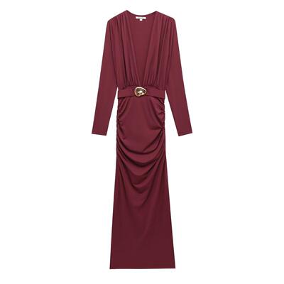Burgundy Evening Long Dresses 2025 Spring Women's Long