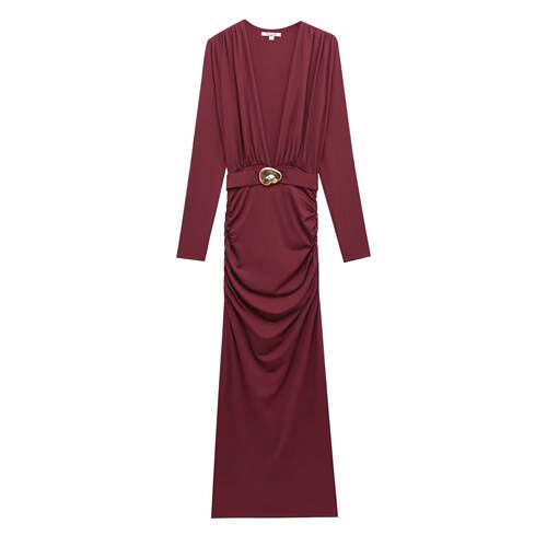 Burgundy Evening Long Dresses 2025 Spring Women's Long