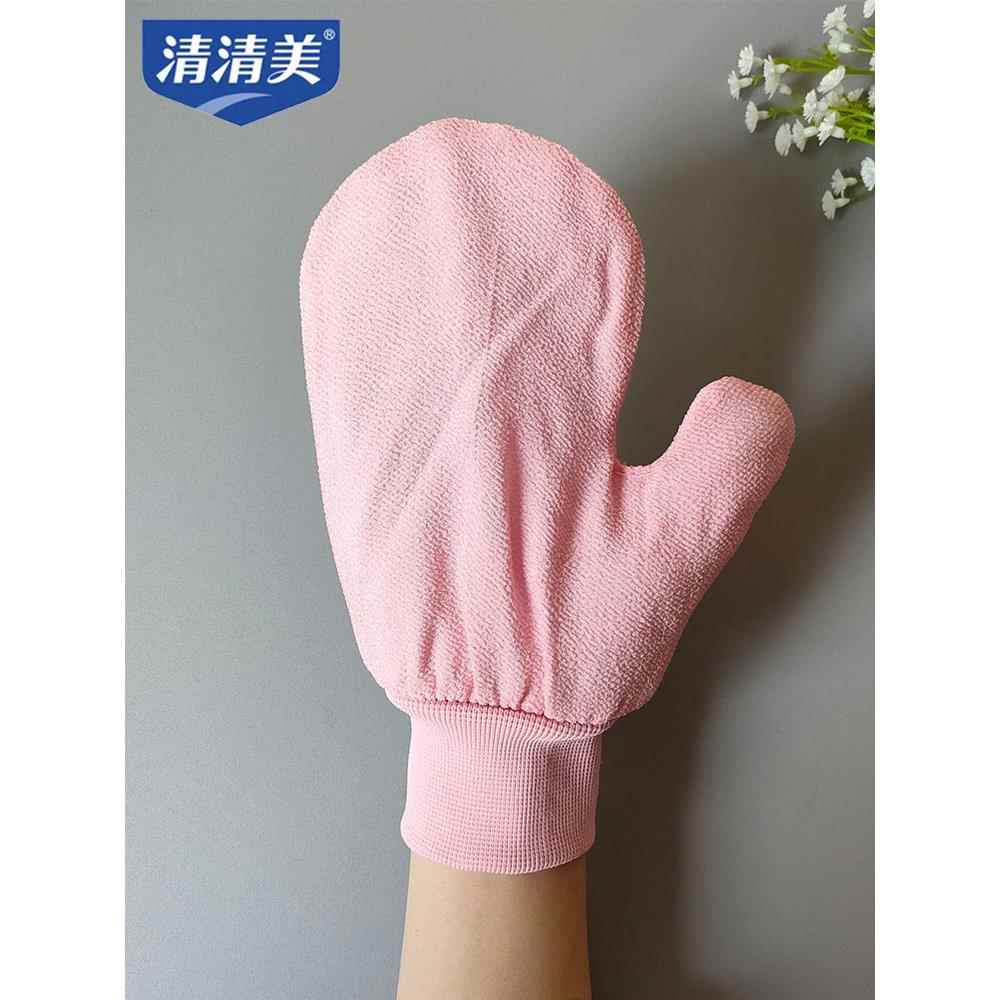 清清美手套型澡巾双层洗澡巾浴擦沐浴手套强力搓泥搓澡神器男女
