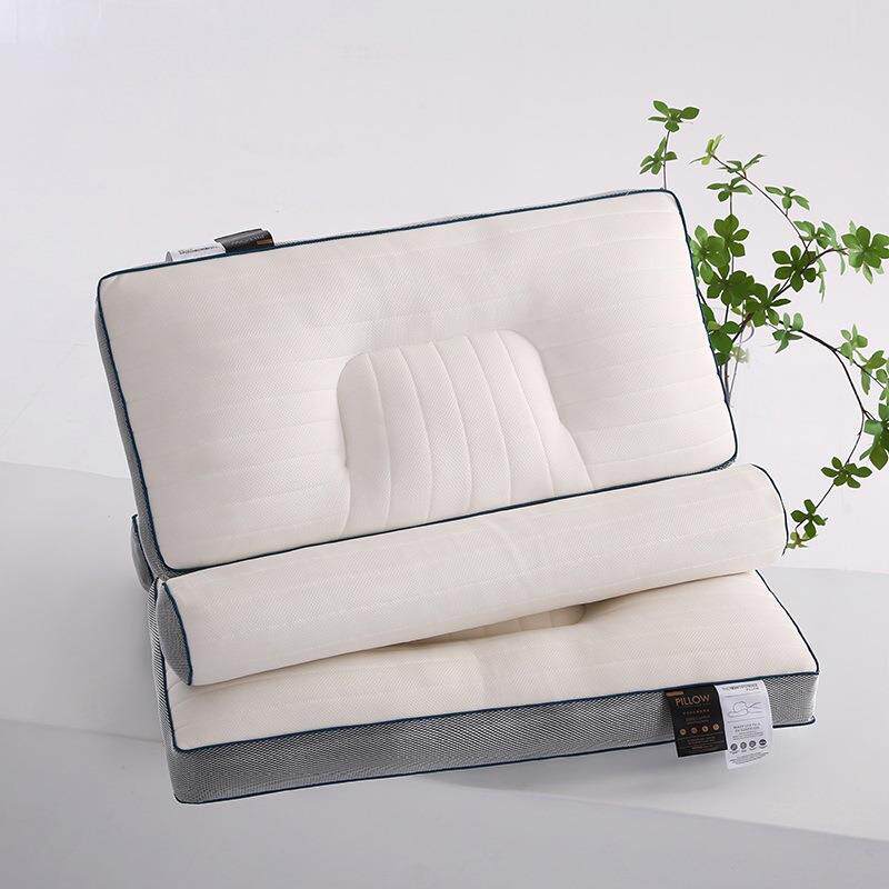 圆柱颈椎反牵引3.0乳胶荞麦枕头护颈椎助睡眠一对拍二枕芯家用