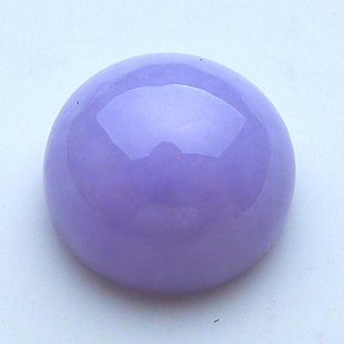 缅甸翡翠天然紫罗兰翡翠正圆戒面紫色翡翠蛋面女款戒指裸石3.49g