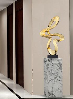 现代轻奢板房客厅装饰摆件落样地意大型创酒店落地抽畅顺如意雕塑