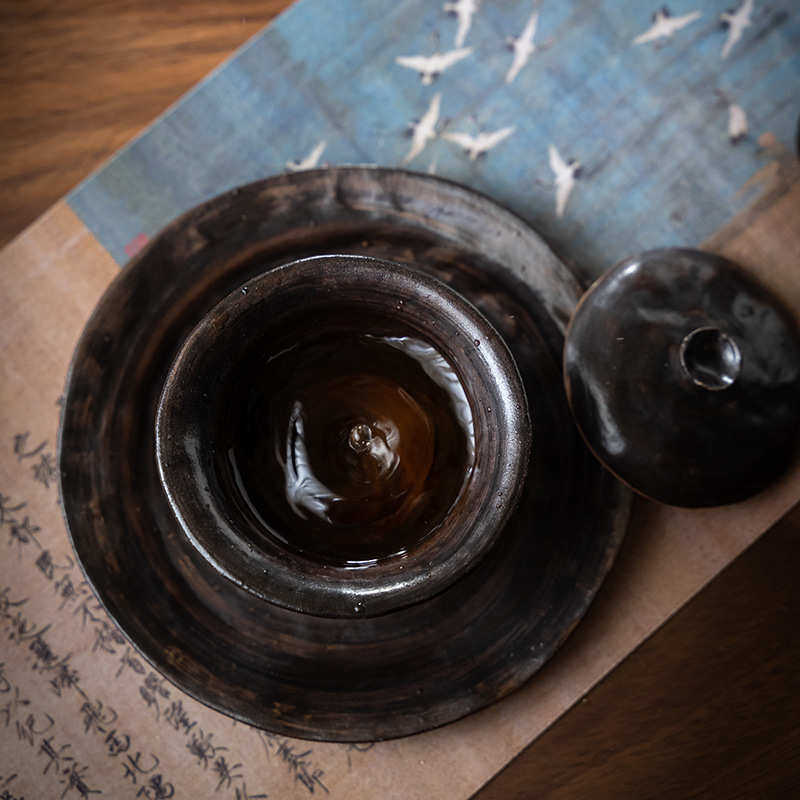 拙器手作三才盖碗 家用客厅办公室功夫茶具单个泡茶杯子泡茶碗,餐饮具,盖碗,淘宝优惠券,粉丝福利购,淘宝优惠卷