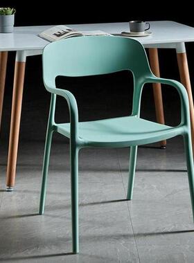 凳塑济料椅子简约靠背子LQZ北欧餐家用大人经型塑椅胶椅加厚扶手