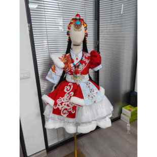 正品舞蹈演出服女204新族款少数民族声乐藏服藏儿童女孩开2场舞表