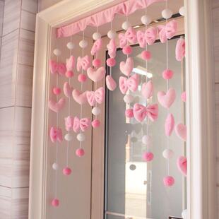 居家卧室门帘装饰可定制阳台玄关隔断窗少女心墙面挂饰吊免打孔