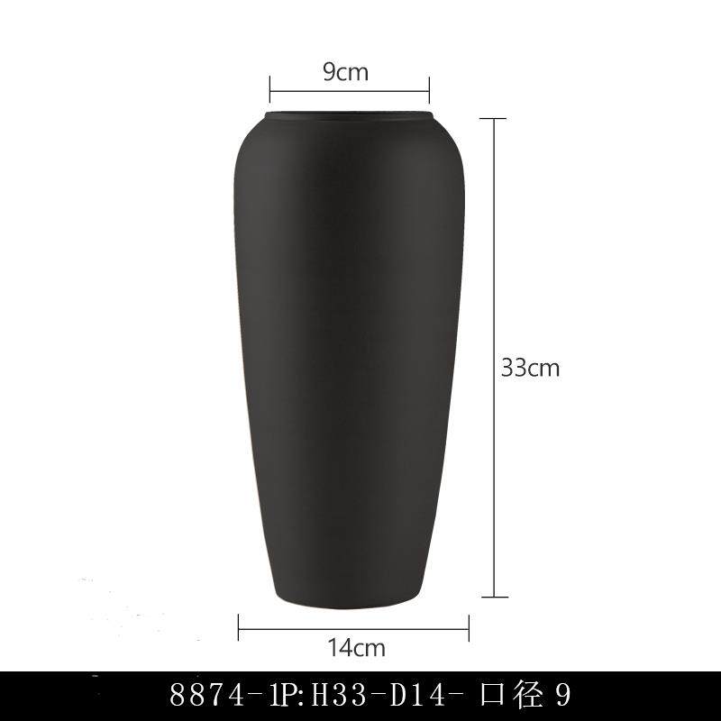高档景德镇陶瓷花瓶艺插花粗罐花盆仿古客厅瓷摆件器复古陶陶干花