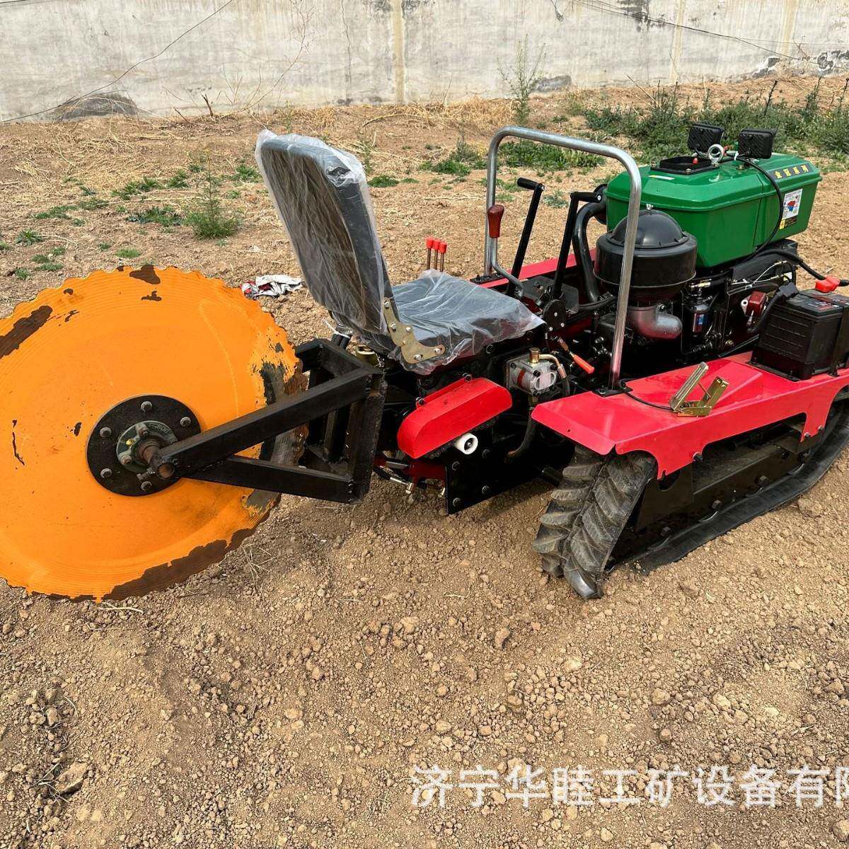 5马力履带压草机液压升降固沙机单盘压草机沙障机 - 实物图