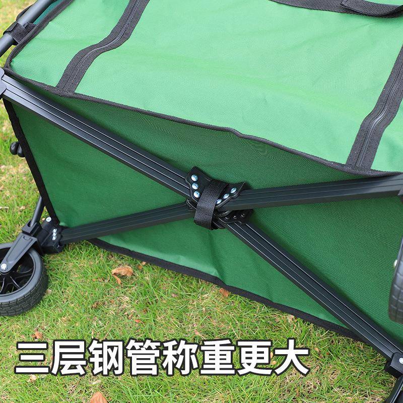 户外露营推车 可折叠营地车购物露营野营小推车自驾游折叠旅行车