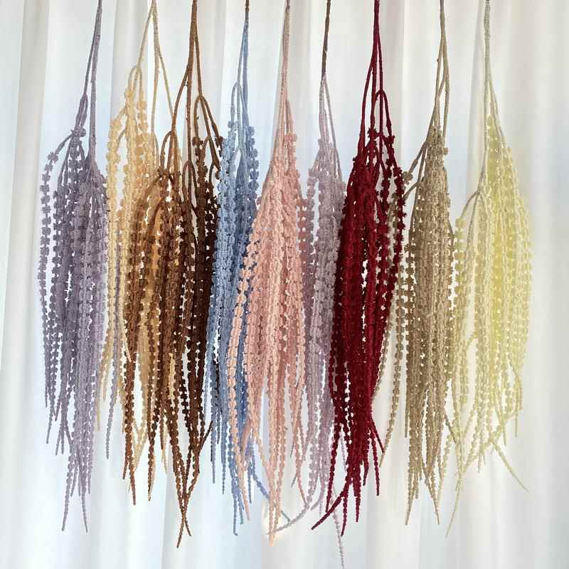 吊米珍珠仿真花婚礼现场布置软装花材宴会厅路引装饰花垂钓吊米花