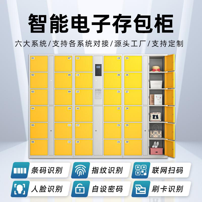 超市电子存包柜商场学校条码指纹人脸识别考场驾校刷卡智能寄存柜