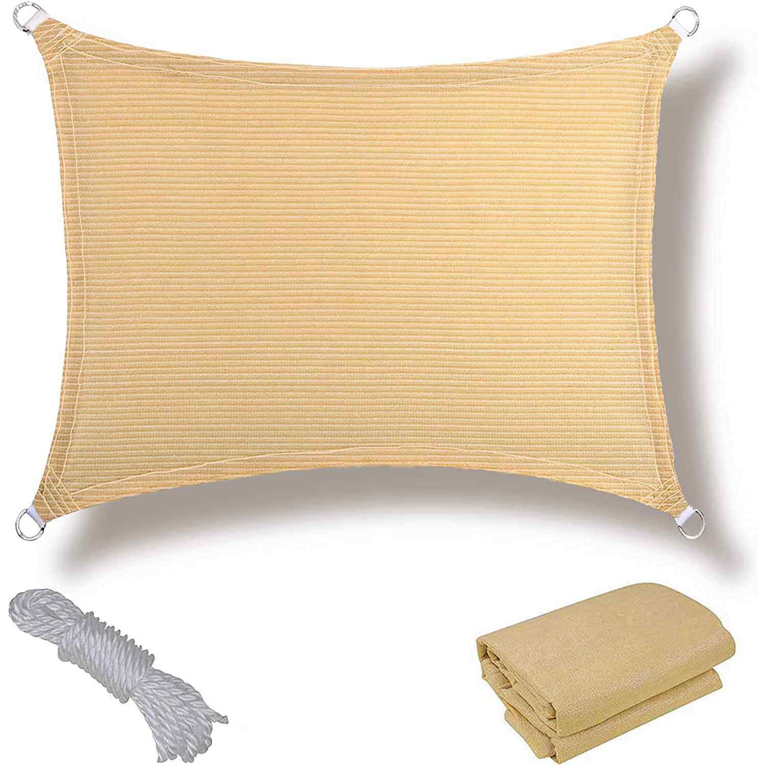 跨境 热卖涤纶防水遮阳帆遮阳布遮阴布遮阳网四角帆多规格可选