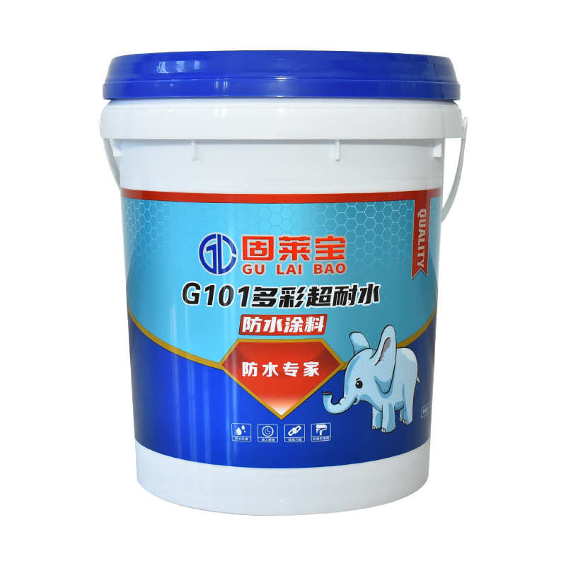 厂家直供G101多彩超耐水防水涂料屋顶防水补漏外墙楼顶房顶防水胶