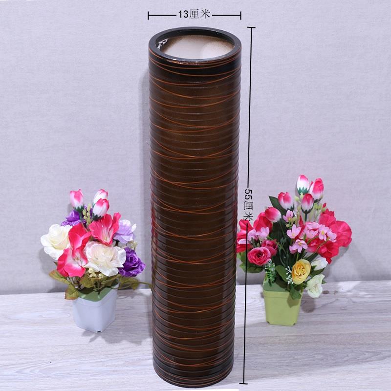 高档仿真花花瓶假花干花盆塑落地插藤编艺仿铁陶瓷料木制花花瓶摆