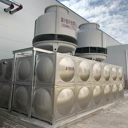 冷却塔水箱一体机圆形冷却塔方形冷却塔水箱玻璃钢冷却塔冷却塔