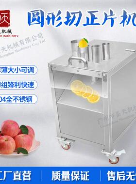 圆形切正片机水果蔬菜切片机商用自动切土豆片薄片切柠檬香蕉加工