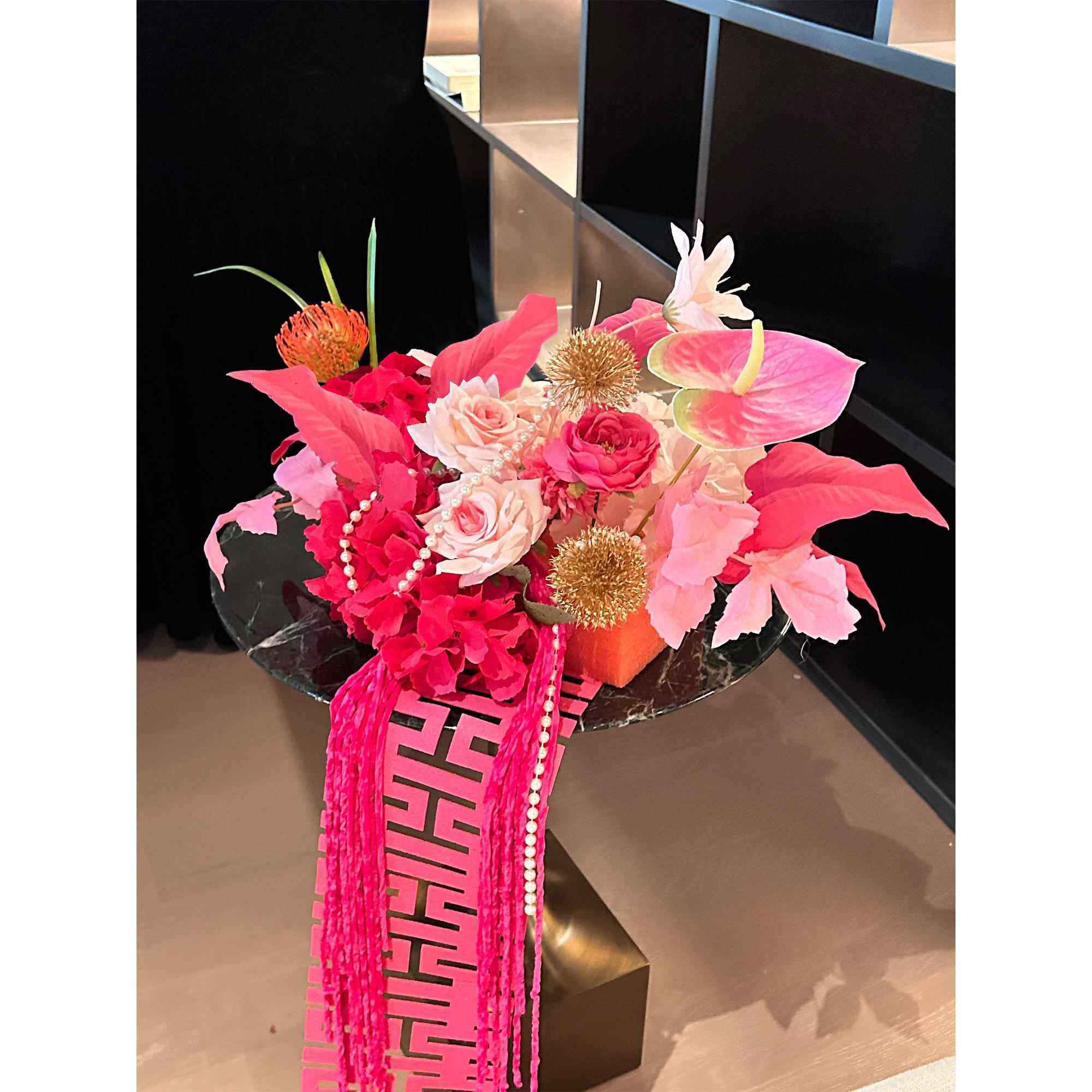 婚房布置装饰仿真花套装婚房桌面装扮花艺搭配网红高级感婚礼用品