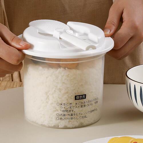 日本微波炉加热饭盒蒸米饭煮饭锅专用盒容器蒸饭碗蒸笼盒蒸饭煲