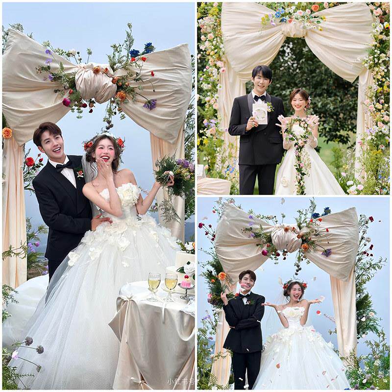 巨型蝴蝶结婚纱照情侣写真拍摄道具网红打卡婚庆派对活动节日装饰