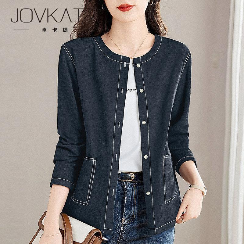 JOVKATTI气质牛仔外套女薄款2026春秋新款胖mm女士夹克衬衫上衣潮