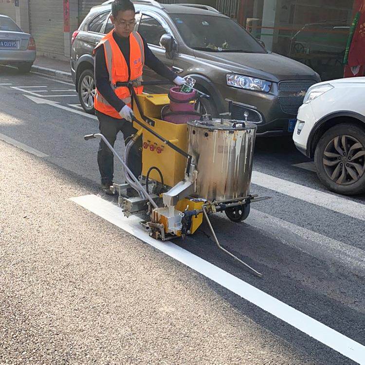 高速公路热熔划线机 划线机热熔料厂家 电动手推式热熔划线机