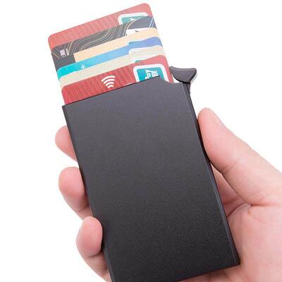 omatically Solid Metal Bank Credit Card Holder Business Mini