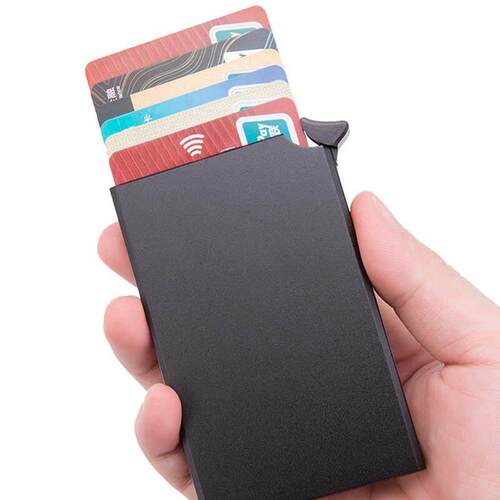 omatically Solid Metal Bank Credit Card Holder Business Mini