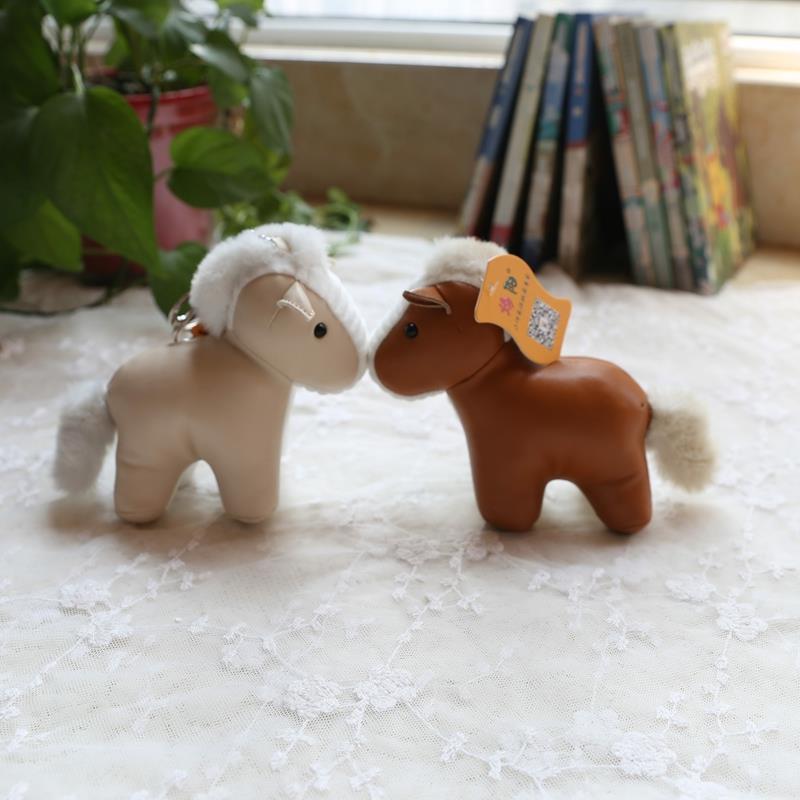 PU品挂小马钥匙扣毛101绒马公仔玩偶布娃娃包挂件书包包包饰品揹