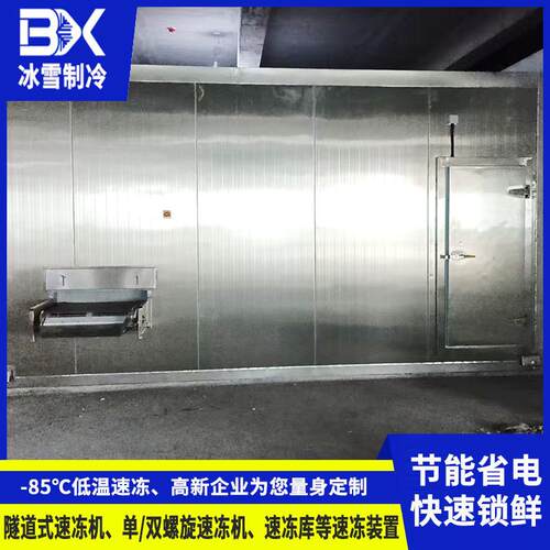 海鲜水产双螺旋速冻机牛排羊肉隧道式速冻机金枪鱼海鲜速冻设备