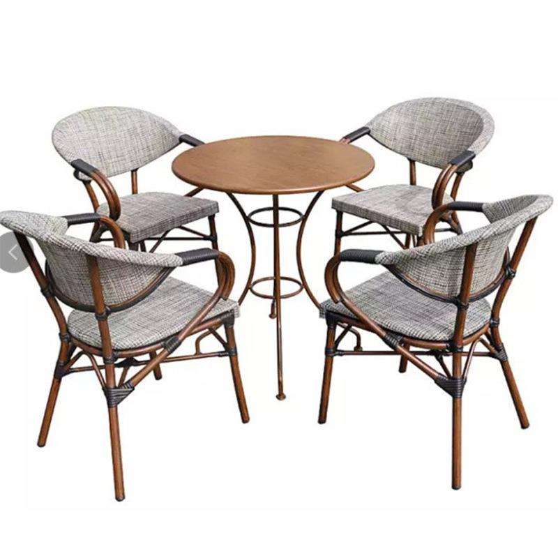 网红户外桌椅简约休闲户外家具酒吧奶茶店咖啡店室外桌椅组合套装