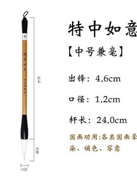 高档淳堂笔庄李小平毛笔 安适如意大中小毛笔羊兼毫玉竹笔杆手工