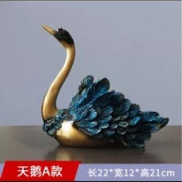 欧式轻奢SA251208高档天鹅摆件酒玄关电视柜装饰品柜客厅品高级感