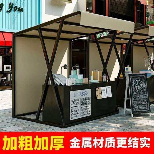 新款集市活动摆摊架商场促销花车展示架户外广场夜市移动小吃棚架