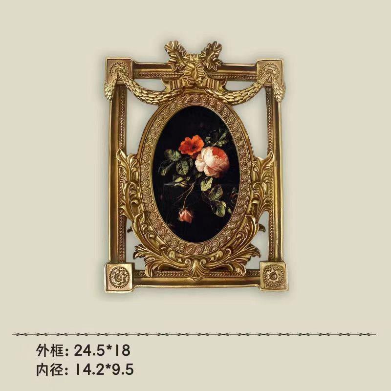 复古欧式浮雕相框画框家居民宿墙面装饰文艺轻奢雕花壁挂照片墙