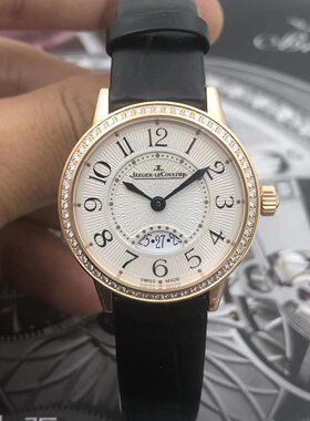 公价13万】98新29mm积家约会18k玫瑰金原钻3402530石英手表女正品
