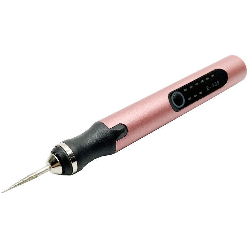 新品E108便捷式2.35MM夹头迷你电磨微型笔式电钻磨甲电动工具38PC