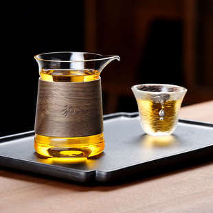 高品质台湾禾器高档玻璃公道杯耐高温加厚分茶器茶海过滤茶漏套装