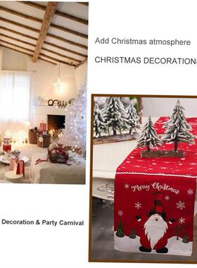 35x180cm Snowflake Tablecloth Table Flag Christmas Snowflake
