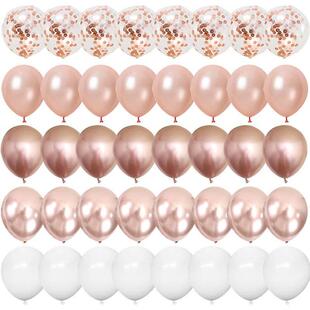 40pcs 12inch Rose Gold Confetti Latex Balloons Happy Birthda