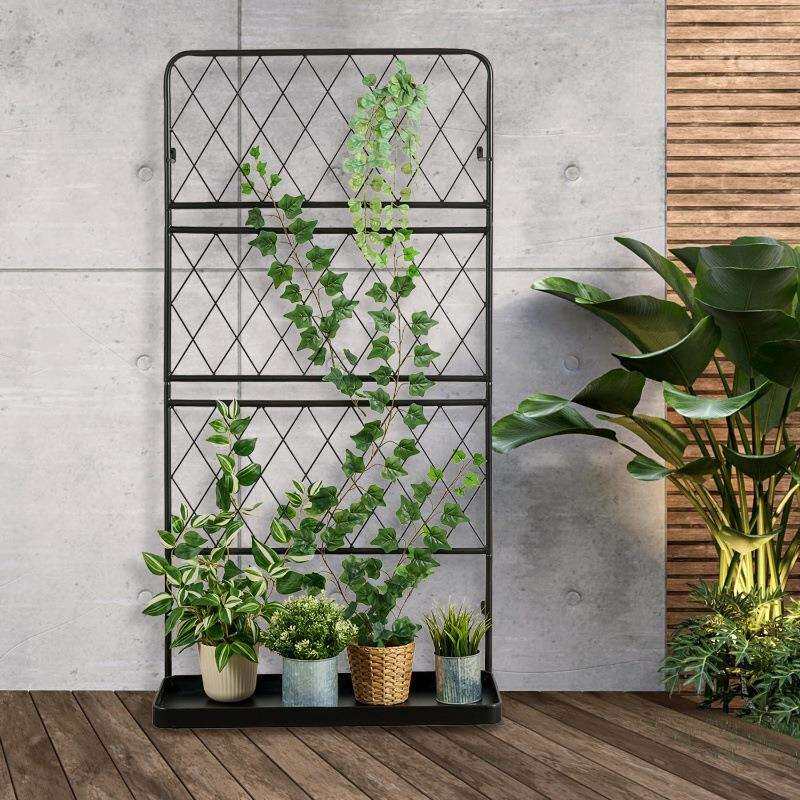金属网格花墙花架室内植物花卉攀爬架户外花园阳台庭院花盆架