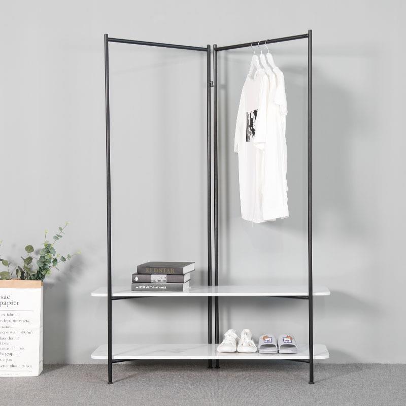 简约墙角衣架卧室金属衣帽架北欧客厅落地挂衣架服装店创意展示架