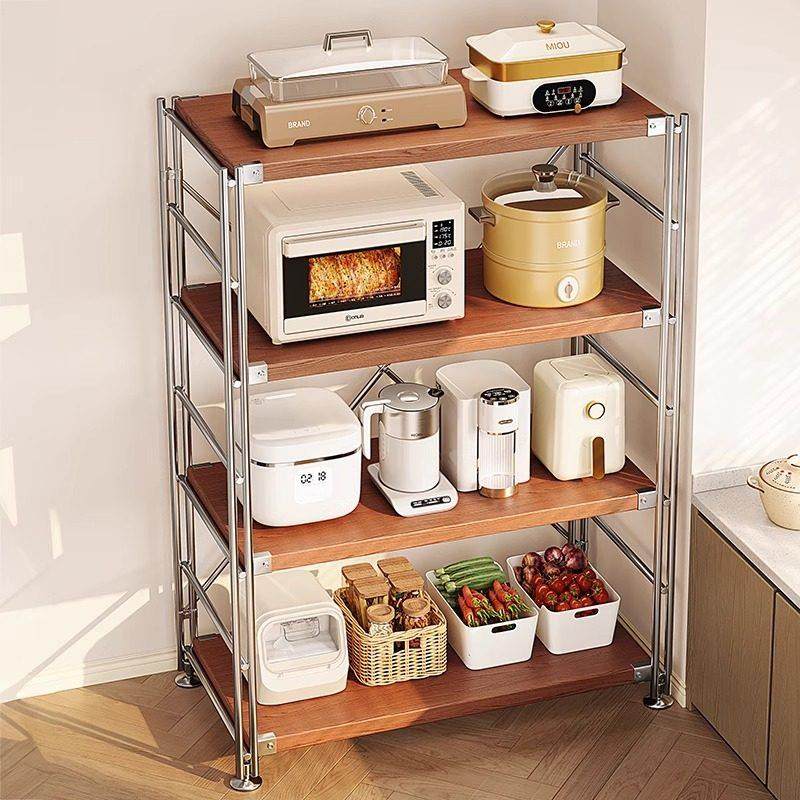 日式光轴厨房置物架微波炉客厅阳台宿舍多层多功能收纳整理置物架,收纳整理,整理架/置物架/收纳架,淘宝优惠券,粉丝福利购,淘宝优惠卷