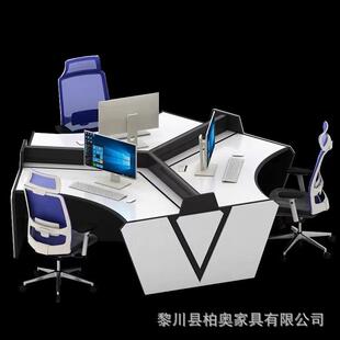 烤漆科技感指挥台中控室监控台指挥中心操作台操控台多人位电脑桌