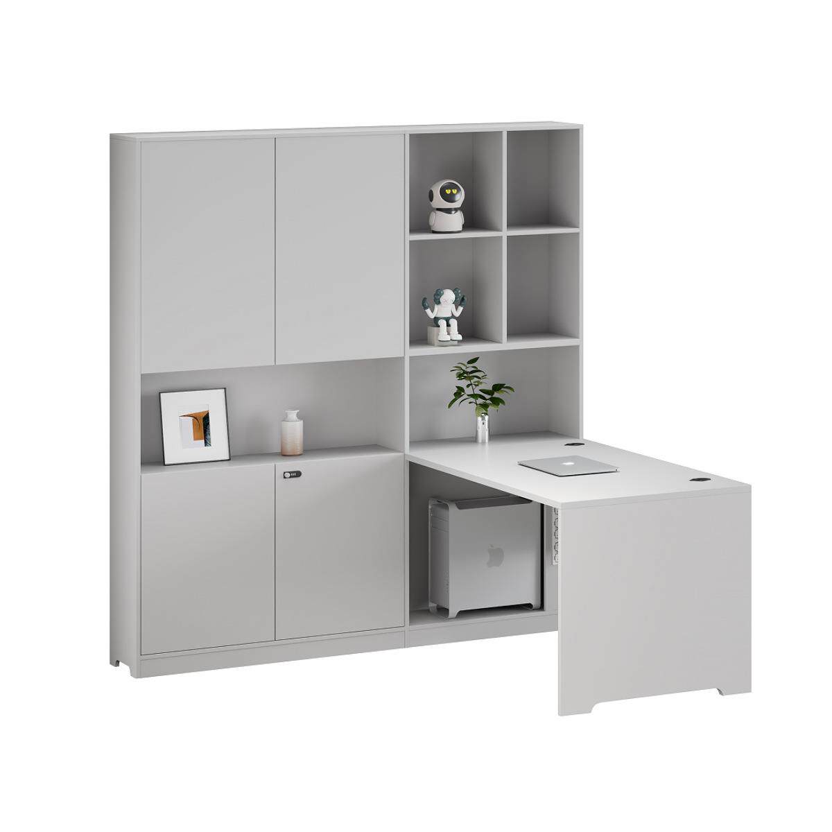 简约财务员工桌侧柜文件柜资料柜配套组合单人位经理桌办公桌实木