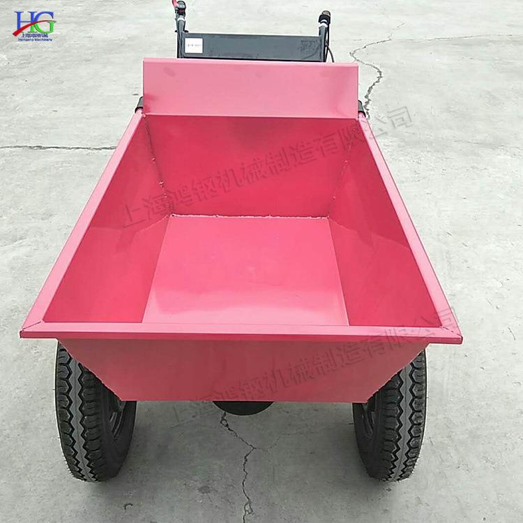 小型汽油推拉运输车 建筑施工搬运手推灰斗车 工地运料农用输送车
