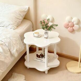床头柜家用卧室法式奶油风创意小桌子侧边柜床边置物架客厅小边几